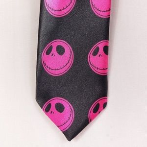 Jack Skellington Skinny Tie Tim Burton Black Pink